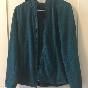 Blue zip up fleece hoodie